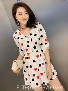 雨珊女装波点印花裙