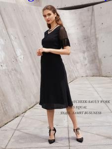 2018迪奥女装黑色连衣裙