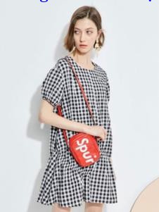 2019欧炫尔女装夏款格子裙