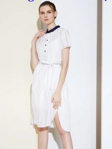 S&D女装春夏新款白色连衣裙