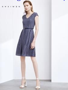2019佧茜文女装收腰连衣裙