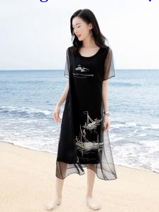彩知丽CZHLE黑色连衣裙