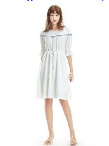 凡恩女装19白色连衣裙